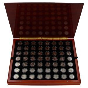 Complete State & Territorial Quarter Collection 1999-2009 Boxed 56pc US Coin Set